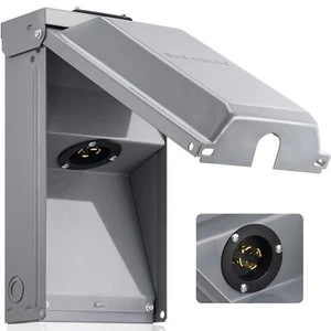 30 Amp Generator Inlet Box NEMA L14-30P Power Inlet Box for 4-Prong Generator... - Picture 1 of 7