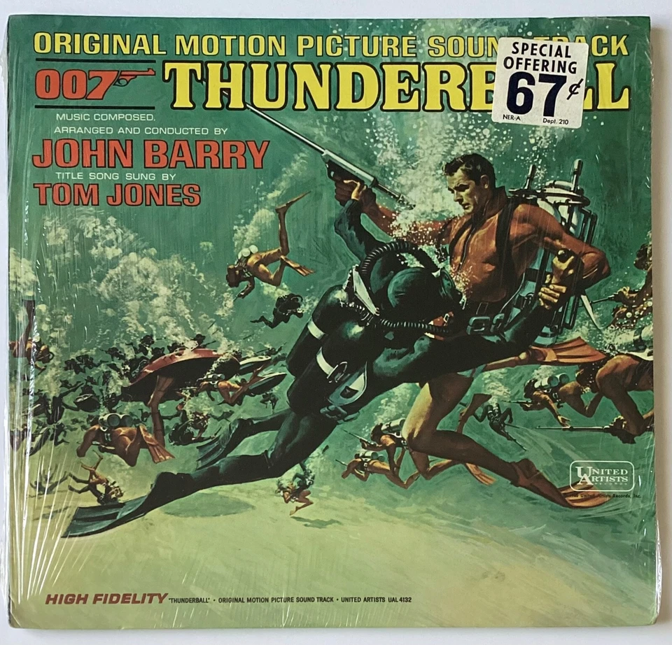 THUNDERBALL~Tom Jones/John Barry *SEALED* Orig '65 JAMES BOND Soundtrack MONO LP - Image 1 of 4
