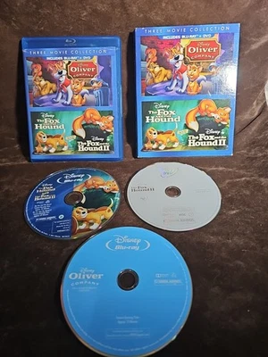 Oliver & Company/ The Fox & Hound I & II  (Blu-Ray+DVD, 2014) 3 Movie Collection - image 1 of 4