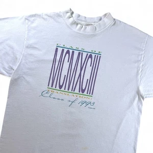Vtg 90s Jostens Yearbook Class of 1993 T-Shirt MCMXCIII Graduation Liberated USA - Picture 1 of 4
