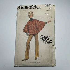 Vintage Buttrick Poncho Schnittmuster 5862 Schnitt - Bild 1 von 4
