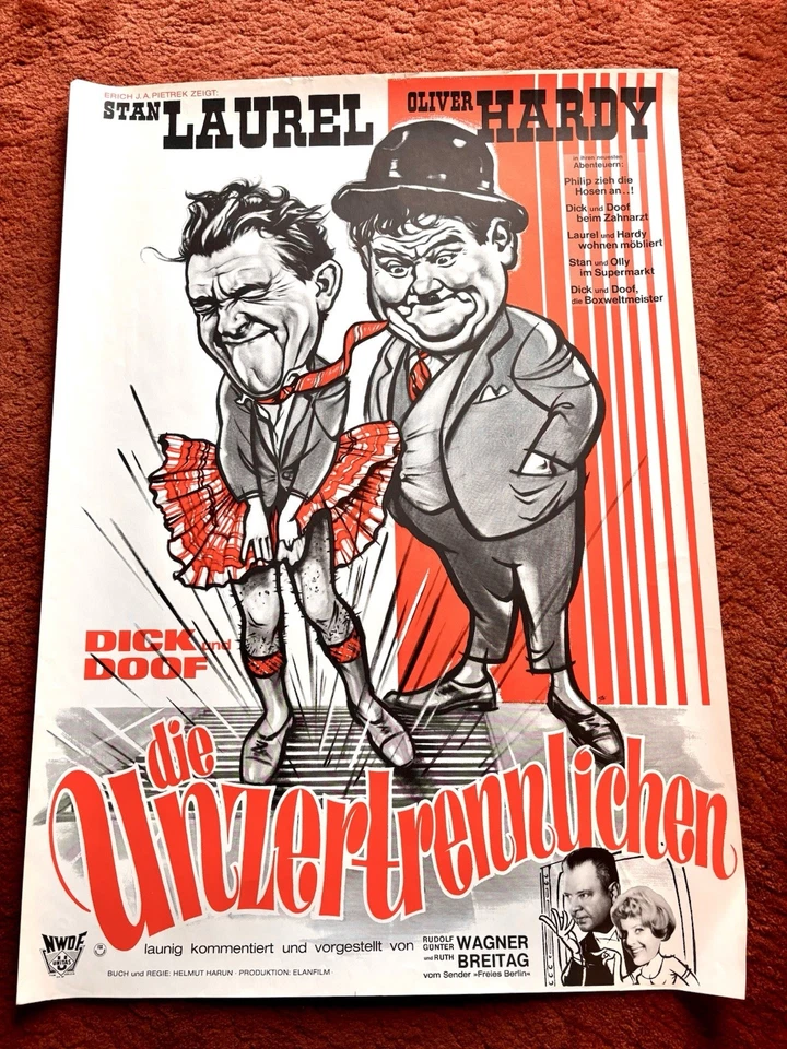Dick und Doof Die Unzertrennliche Kinoplakat Poster A1 Stan Laurel, Oliver Hardy - Bild 1 von 1