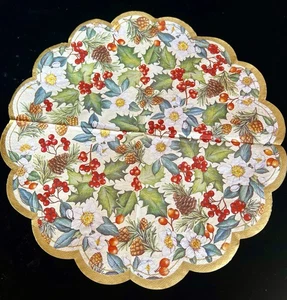 12 Tovaglioli di Carta IHR "Flora Invernale" Festività Natale Decorazione Rondo Festa - Foto 1 di 7