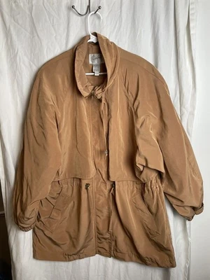 Chaqueta ligera vintage para mujer Jacqueline Ferrar marrón, talla grande Foto 1 de 4