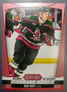 2024-25 O-Pee-Chee Red Border Marquee Rookie Aku Raty #569 Utah - Picture 1 of 2