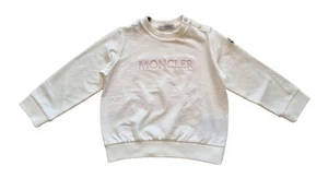 MONCLER Junior Sweatshirt Jersey T-Shirt Girls J1 951 8G00003 899AR White - Picture 1 of 4