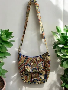 Bolso Bandolera Vera Bradley Boho Pequeño Acolchado Paisley Patchwork Ajustable - Imagen 1 de 10