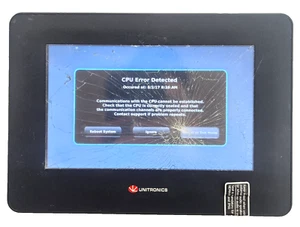 Unitronics USP-070-B10-Z pure control 7" HMI panel BROKEN DISPLAY ERROR - Picture 1 of 6