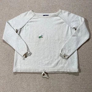 Lands End Cashmere Jumper Womens Medium 14 Oversized Off White Sweater Duck - Picture 1 of 11