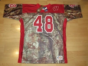 Wisconsin Badgers #48 Camo C/B Realtree AP Football Jersey Men's Small - Picture 1 of 4