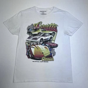 Camiseta Corvette Blanca Talla Mediana M Clásica Oficial Chevy Original Química - Imagen 1 de 5