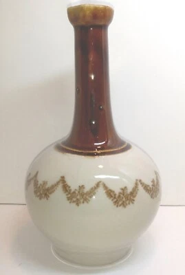 Decantador de gres whisky ron en forma de globo de Francia vintage corona floral 2 labios Foto 1 de 4