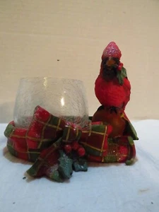 VTG WINTER ORCHARD SAMACO CARDINAL TEA LIGHT CANDLEHOLDER DESIGN BY BETTY SINGER - Picture 1 of 11