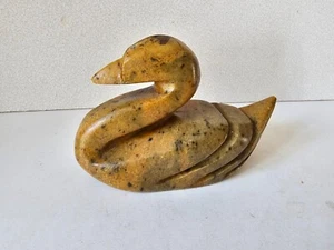 Sculpture en pierre Canard Signature a identifier (Lyra ?) - Imagen 1 de 7