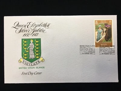 Cubierta Primer Día Jubileo de Plata Reina Isabel II 1952-1977 - Islas Vírgenes Foto 1 de 2