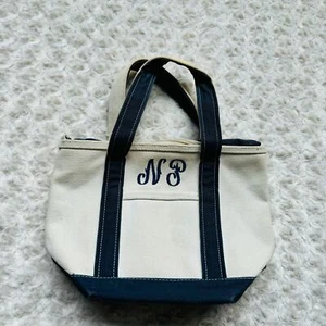 Canvas Boat and Tote Zippered Sturdy L.L. Bean like Bag - Picture 1 of 7