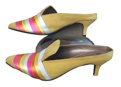 Bellini Mules Pixie Bob listra amarela feminina tamanho 8.5  - Imagem 1 de 4