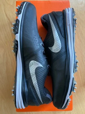 Zapatos de golf Nike para hombre Rory McIlroy Lunar Control 3 talla 11 medianos negros/plateados Foto 1 de 4