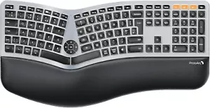 EK01 Plus Wireless Ergonomic Keyboard, Backlit - QUALITY AWARD WINNING COMFORT! - Picture 1 of 13