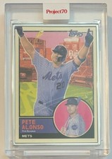 2021 Topps Project70 Card 105 1983 Pete Alonso Artist Proof Silver Framed 50/51
