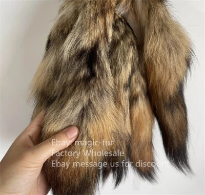 Llavero cola de piel de coyote arbusto real 35 cm/14" bolsa de zorro real colgante juguetes con disfraces Foto 1 de 4