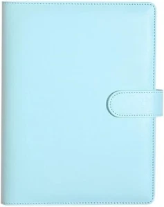 Leder A5 Ringbuch,Ringbuch Planer Notebook PU Leder Notizbuch türkis - Bild 1 von 3
