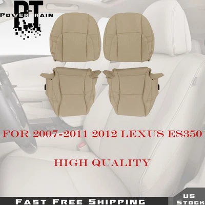 For 2007-2012 Lexus ES350 Tan Seat Cover Driver&Passenger Bottom&Top Perforated - Image 1 of 4