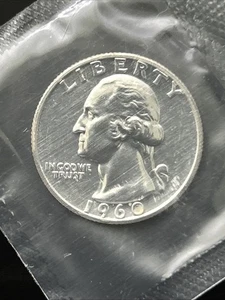 1960 Proof Washington Quarter - In Original Cello - 90% Silver 2 - Picture 1 of 4