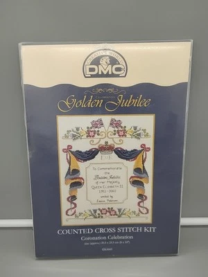 DMC Queens Golden Jubilee 十字绣套件 K4660 皇家庆典公开赛,8 英寸 x 10 — 第 1/4 张图片