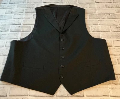 Traje Chaleco Hombre Mediano Negro Forrado Seda Boda Formal Foto 1 de 4