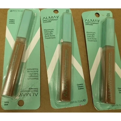 ALMAY Clear Complexion Concealer 600 Dark 0.18 Fl Oz New Lot Of 3 - Image 1 of 4