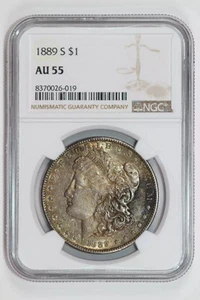 1889-S MORGAN DOLLAR NGC AU55 - Picture 1 of 2