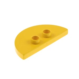 1x Lego Duplo Halb Rund Stein Platte gelb 2x4x1 flach dünn 2 Noppen 2657 3808 - Picture 1 of 1