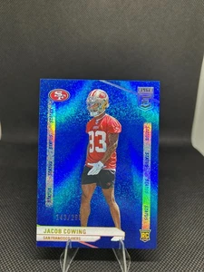 2024 Panini Elite Jacob Cowing #128 Blue Glitter Refractor Rookie 49ers /299 - Picture 1 of 2