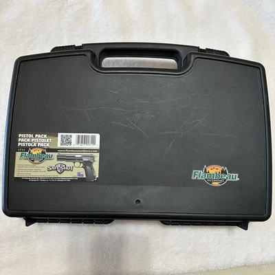 Gun Case PISTOL PACK 1711 FLAMBEAU 4291612 Hard Case Slide Close Lockable Black - Image 1 of 4