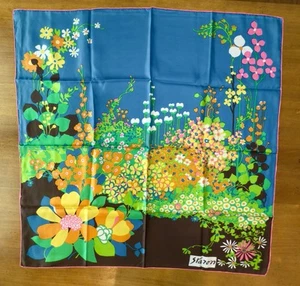 Authentischer " STARON Paris " Mod Hippie Boho Seidentuch Vintage 1960’s 30”x30” - Bild 1 von 8
