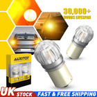 2x P21W 1156 LED Amber Yellow DRL Indicator Light for Nissan Qashqai Toyota 12V