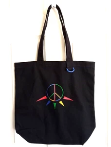 RARE SAC FOURRE-TOUT Nike URBAN JUNGLE Heritage en toile noir GRAPHIQUES MULTICOLORES Paix - Photo 1/18