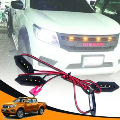 Front Hexagonal Grille LED Light Fits For Nissan Navara Frontier NP300 2014-2015 Foto 1 de 4