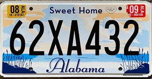 TARGA originale USA auto ALABAMA grafica lago stagno natura license plate placa - Picture 1 of 7