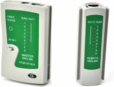 Netzwerkkabeltester RJ45 CAT5e CAT6 RJ11 Ethernet LAN PC Kabelleitung Testwerkzeug - Bild 1 von 4