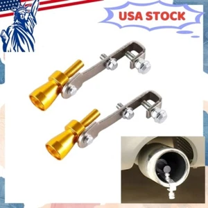 2x Turbo Sonido Silbato Silenciador Válvula de Volteo Tubo de escape Amplificador Coche Moto - Imagen 1 de 12