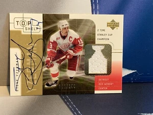 STEVE YZERMAN 2001 Upper Deck Top Shelf Autographed Game Used Jersey /100 🔴⚪️ - Picture 1 of 8