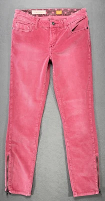 Anthropologie Pilcro & Letterpress Corduroy Pants 27x28 Pink Barbie Stet Fit Y2K - Image 1 of 4