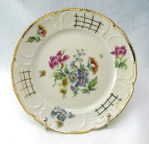 Rosenthal SANSSOUCI Shape Floral with Gold Lattice Bread & Butter Plate EXC - Picture 1 of 7