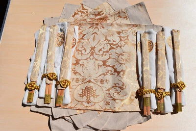 Hand Made Placemats, napkins & rings, chopsticks & holder from Mongolia set of 6 - Image 1 of 4