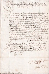 Johann Caspar von Ampringen "Hochmeister Deutsche Ritterorden"- Brief von 1677 - Picture 1 of 1