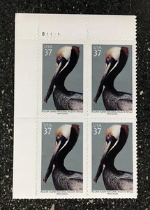 USA2003 #3774 37c Pelican Island Wildlife Refuge - Plate Block of 4 Mint NH - Picture 1 of 4