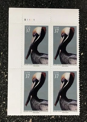 USA2003 #3774 37c Pelican Island Wildlife Refuge - Plate Block of 4  Mint  NH  - Image 1 of 4