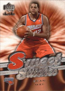 Camiseta deportiva 2007-08 Upper Deck Sweet Shot Sweet Stitches #SM Sean May - casi nueva-como nueva - Imagen 1 de 2